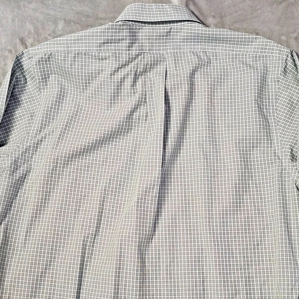 Brooks Brothers Regent Fit Cotton Polo Shirt Dress‎ Mens 17.5-36/7 Green Plaid